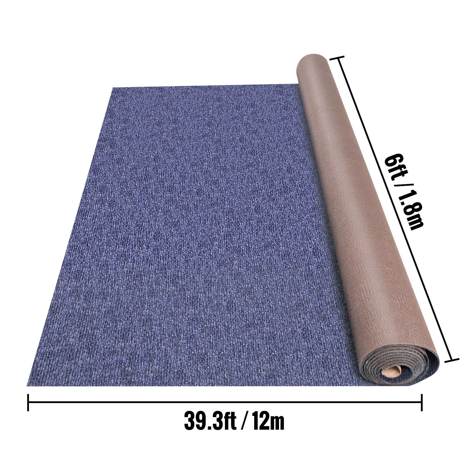 Deep Blue Marine Carpet 6 ft x 39.3 ft, Boat Carpet Rugs, Indoor Outdoor Rugs for Patio Deck Non-Slide TPR Water-Proof Back Outdoor Marine Carpeting Outdoor Carpet