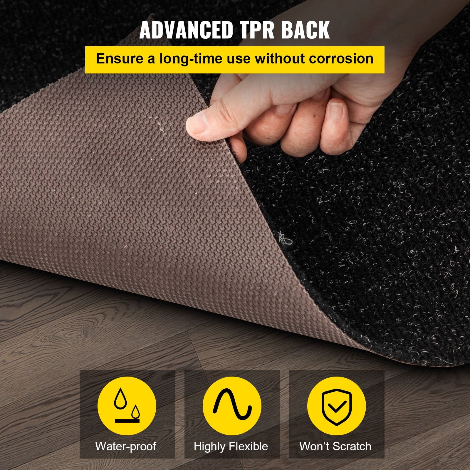 Bass Boat Carpet Cutpile Marine Carpet 6 x 13 ft Charcoal Black In/Outdoor