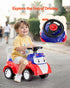 Ride On Toddler Push Car, Push Car for Toddler 19 to 36 Months, Kids Ride On Toy with Music & Under-seat Storage, 25 kg Load Capacity, Foot-to-Floor Walker for Toddlers Boys Girls, Red