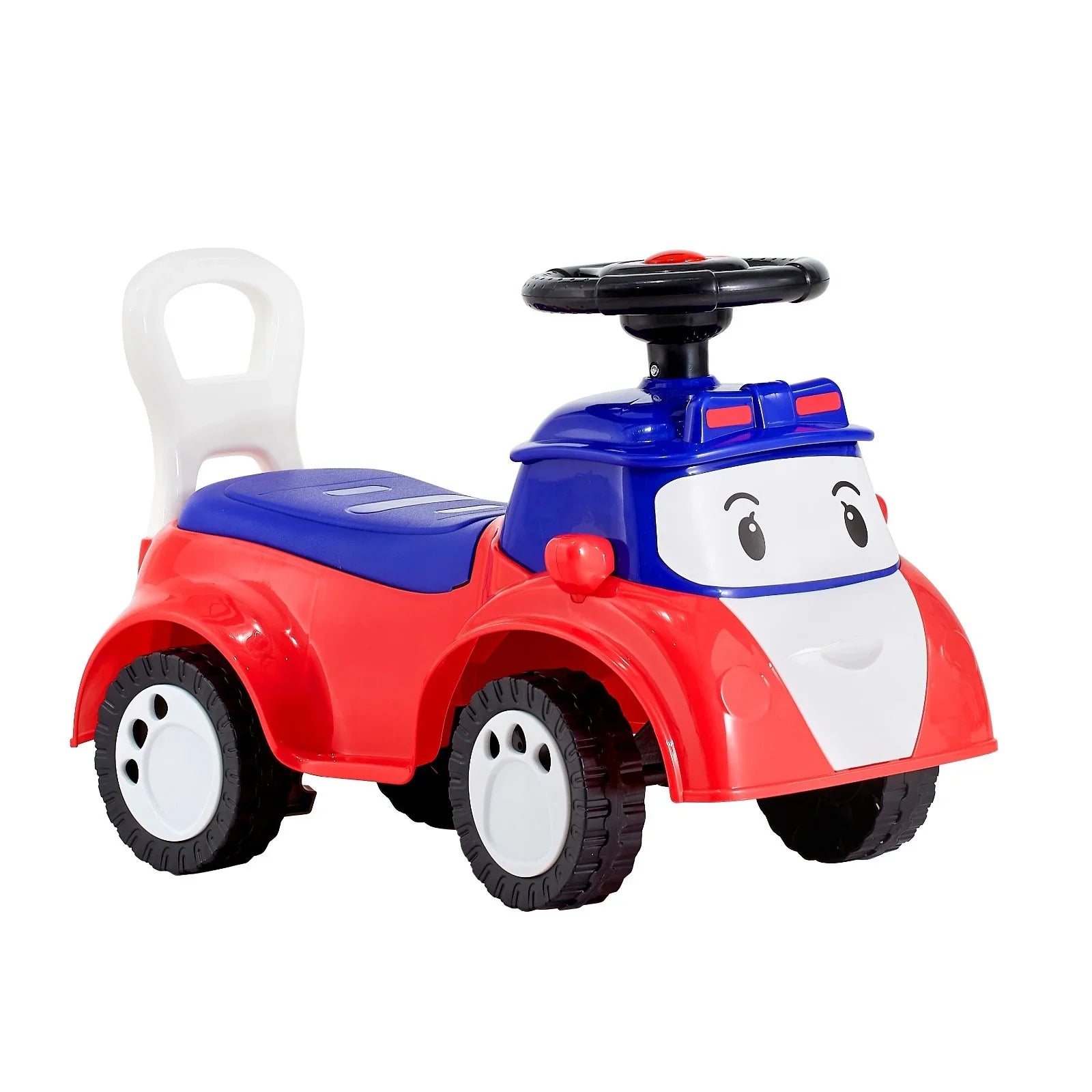 Ride On Toddler Push Car, Push Car for Toddler 19 to 36 Months, Kids Ride On Toy with Music & Under-seat Storage, 25 kg Load Capacity, Foot-to-Floor Walker for Toddlers Boys Girls, Red