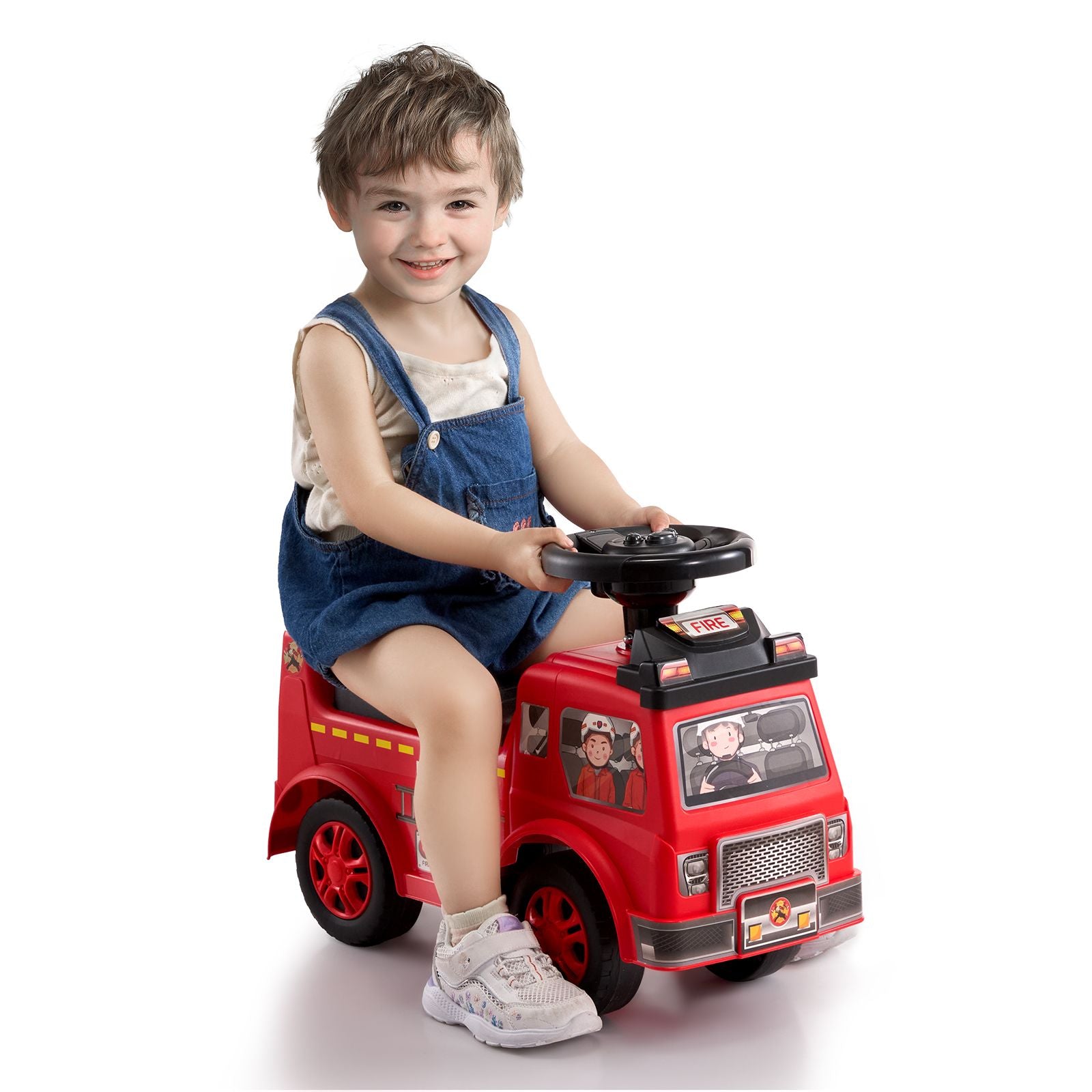 Toddler Ride On Push Car with Music Storage Red Ages 1-3 Years