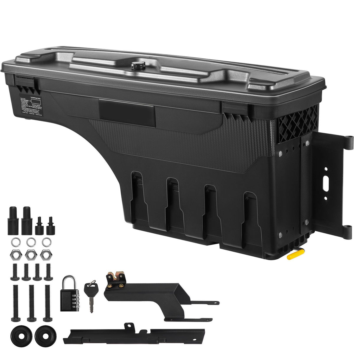 Truck Bed Swing Case Storage Box 25L Lockable Wheel Well Tool Box