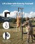 Truck Hitch Game Hoist, 400 lbs Load Capacity, Hunting Deer Hoist with 2-inch Receiver, 360-Degree Swivel Shaft & Adjustable Height, Includes Gambrel Winch for Skinning & Cleaning Game