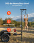 Truck Hitch Game Hoist, 500 lbs Load Capacity, Hunting Deer Hoist with 2-inch Receiver, 360-Degree Swivel Shaft & Adjustable Height, Includes Gambrel Winch for Skinning & Cleaning Game