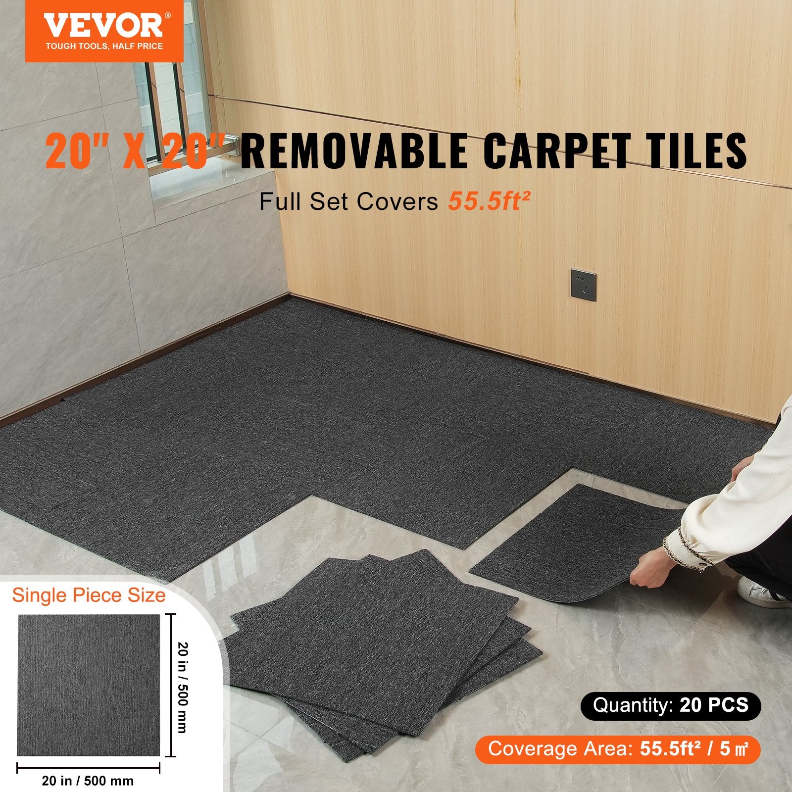 Carpet Tiles Reusable, 20