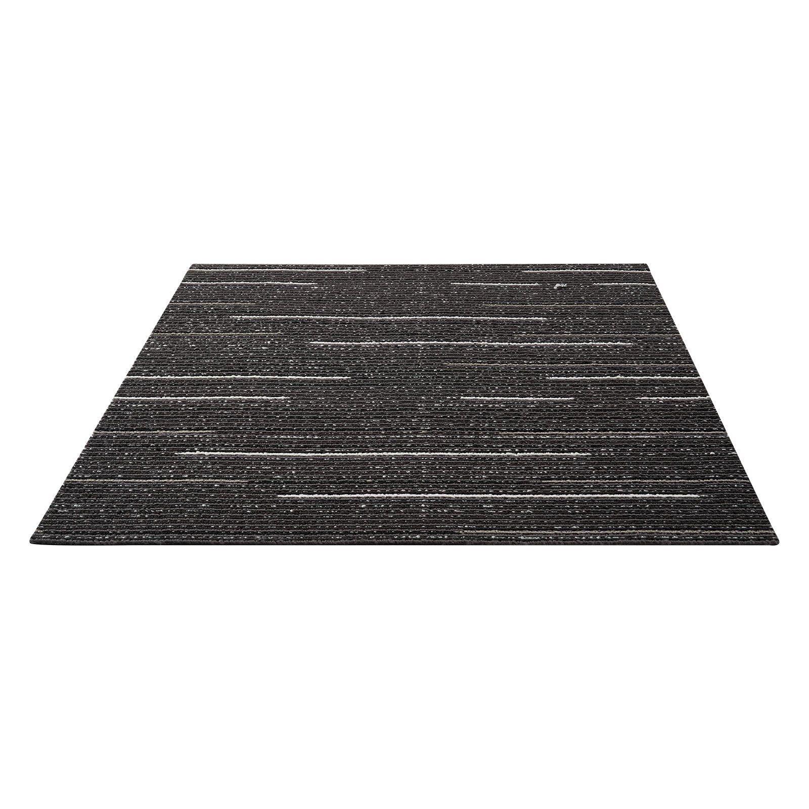 Carpet Tiles Reusable 610x610 mm, 24 PCS Modular Carpet Square Rug, Commercial Floor Soft Padded for Seamless Cover 8.9㎡, Easy DIY Replacement for Living Room Bedroom Office Indoor, Gray