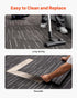 Carpet Tiles Reusable 610x610 mm, 24 PCS Modular Carpet Square Rug, Commercial Floor Soft Padded for Seamless Cover 8.9㎡, Easy DIY Replacement for Living Room Bedroom Office Indoor, Gray