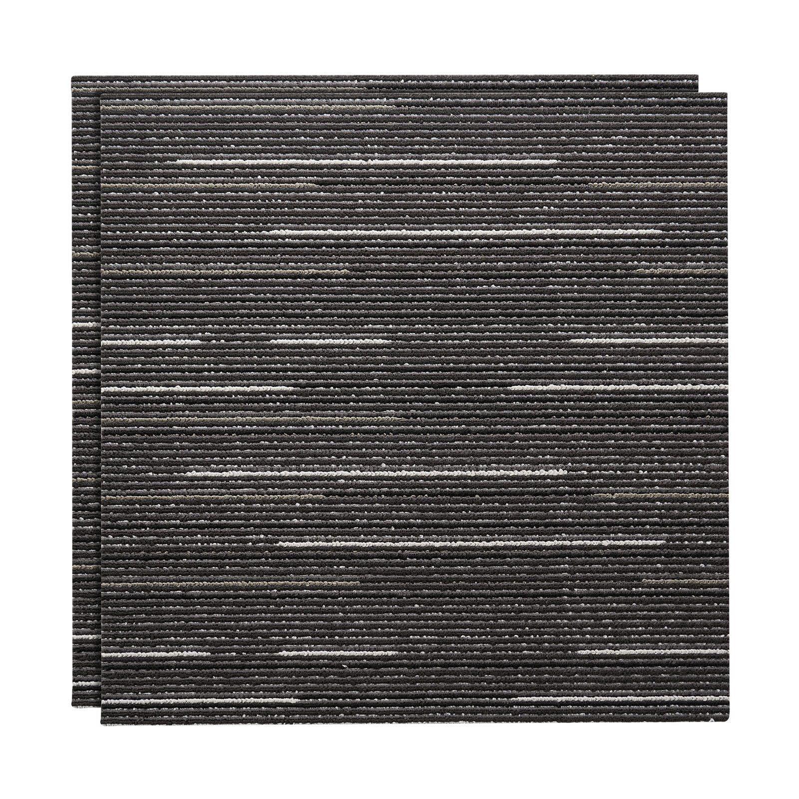 Carpet Tiles Reusable 610x610 mm, 24 PCS Modular Carpet Square Rug, Commercial Floor Soft Padded for Seamless Cover 8.9㎡, Easy DIY Replacement for Living Room Bedroom Office Indoor, Gray