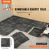 Carpet Tiles Reusable, 24"x 24"Carpet Squares With Padding Attached, Soft Padded Carpet Tiles, Easy Install DIY for Bedroom Living Room (24Tiles, Mixed Gray)