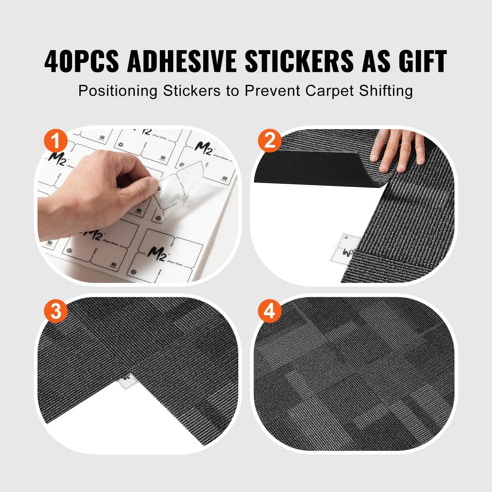 Carpet Tiles Reusable, 24