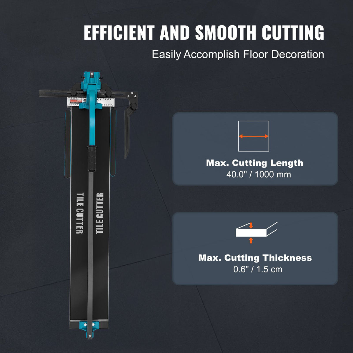 1000mm Manual Tile Cutter Porcelain Ceramic Cutter with Tungsten Wheel