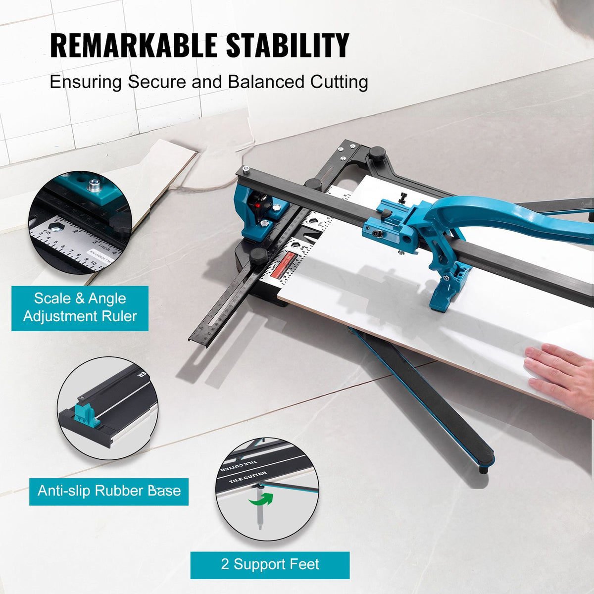 1000mm Manual Tile Cutter Porcelain Ceramic Cutter with Tungsten Wheel