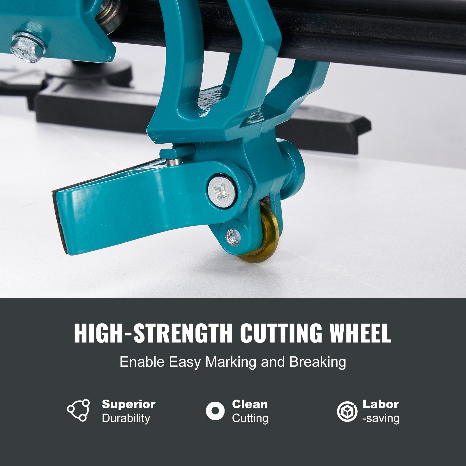 Manual Tile Cutter, 1200mm, Porcelain Ceramic Tile Cutter with Tungsten Carbide Cutting Wheel, Infrared Positioning, Anti-Skid Feet, Durable Rails for professional installers or beginners