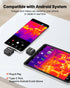 Thermal Imaging Camera for Android, 512 x 384 TISR Super Resolution, 25HZ Refresh Rate Infrared Thermal Imager for Smartphone Tablet, 256 x 192 IR Resolution, -20°C to 550°C & 15 Color Palettes