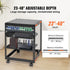 12U Open Frame Server Rack, 15''-40'' Adjustable Depth, Free Standing or Wall Mount Network Server Rack, 4 Post AV Rack with Casters, Holds All Your Networking IT Equipment AV Gear Router Modem