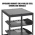 12U Open Frame Server Rack, 15''-40'' Adjustable Depth, Free Standing or Wall Mount Network Server Rack, 4 Post AV Rack with Casters, Holds All Your Networking IT Equipment AV Gear Router Modem