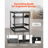 12U Open Frame Network Rack, 585 mm Depth, Wall Mounted or Floor Standing Server Rack, Heavy Duty 4 Post, with Vented Shelves & Mounting Hardware, Holds All Your Networking IT Equipment AV Gear