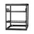 12U Open Frame Network Rack, 585 mm Depth, Wall Mounted or Floor Standing Server Rack, Heavy Duty 4 Post, with Vented Shelves & Mounting Hardware, Holds All Your Networking IT Equipment AV Gear