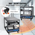 9U Open Frame Server Rack Adjustable Depth 4 Post Network Equipment Rack
