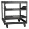 9U Open Frame Server Rack, 584.2 to 1016 mm Adjustable Depth, Free Standing or Wall Mount Network Server Rack with 360° Casters, Heavy Duty 4 Post Holds All Your Networking IT Equipment AV Gear