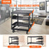 9U Open Frame Server Rack, 584.2 to 1016 mm Adjustable Depth, Free Standing or Wall Mount Network Server Rack with 360° Casters, Heavy Duty 4 Post Holds All Your Networking IT Equipment AV Gear