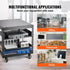9U Open Frame Server Rack, 584.2 to 1016 mm Adjustable Depth, Free Standing or Wall Mount Network Server Rack with 360° Casters, Heavy Duty 4 Post Holds All Your Networking IT Equipment AV Gear