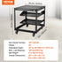 9U Open Frame Server Rack, 584.2 to 1016 mm Adjustable Depth, Free Standing or Wall Mount Network Server Rack with 360° Casters, Heavy Duty 4 Post Holds All Your Networking IT Equipment AV Gear
