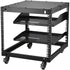9U Open Frame Server Rack, 584.2 to 1016 mm Adjustable Depth, Free Standing or Wall Mount Network Server Rack with 360° Casters, Heavy Duty 4 Post Holds All Your Networking IT Equipment AV Gear