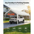Carport Car Canopy 10 x 20 FT Heavy Duty Portable Car Shelter Tent White