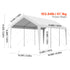 Carport Car Canopy 10 x 20 FT Heavy Duty Portable Car Shelter Tent White
