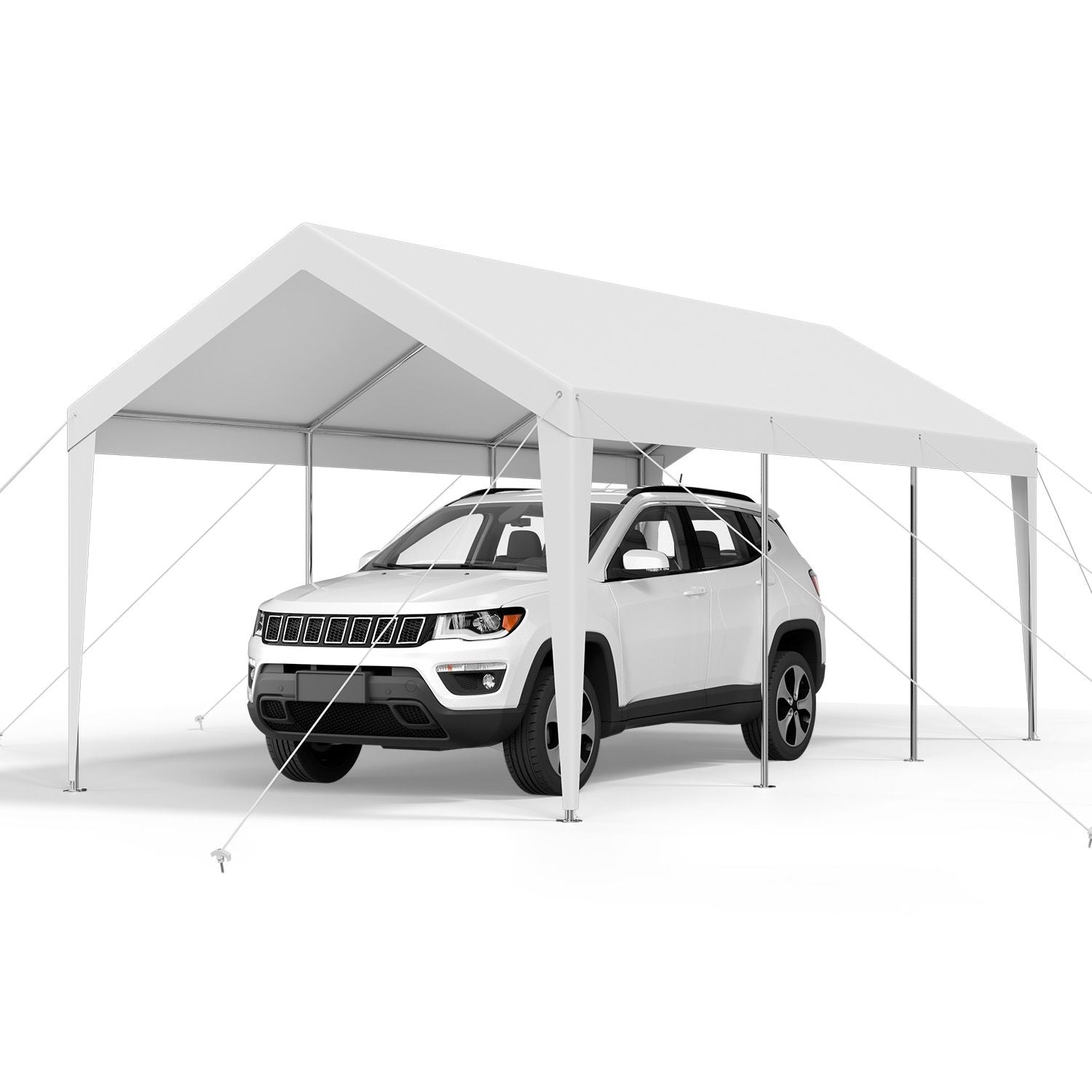 Carport Car Canopy 10 x 20 FT Heavy Duty Portable Car Shelter Tent White