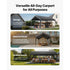 Carport Car Canopy 10 x 20 FT Heavy Duty Portable Car Shelter Tent Grey