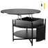Lift Top Coffee Table 35.3" Round Coffee Table for Living Room Black