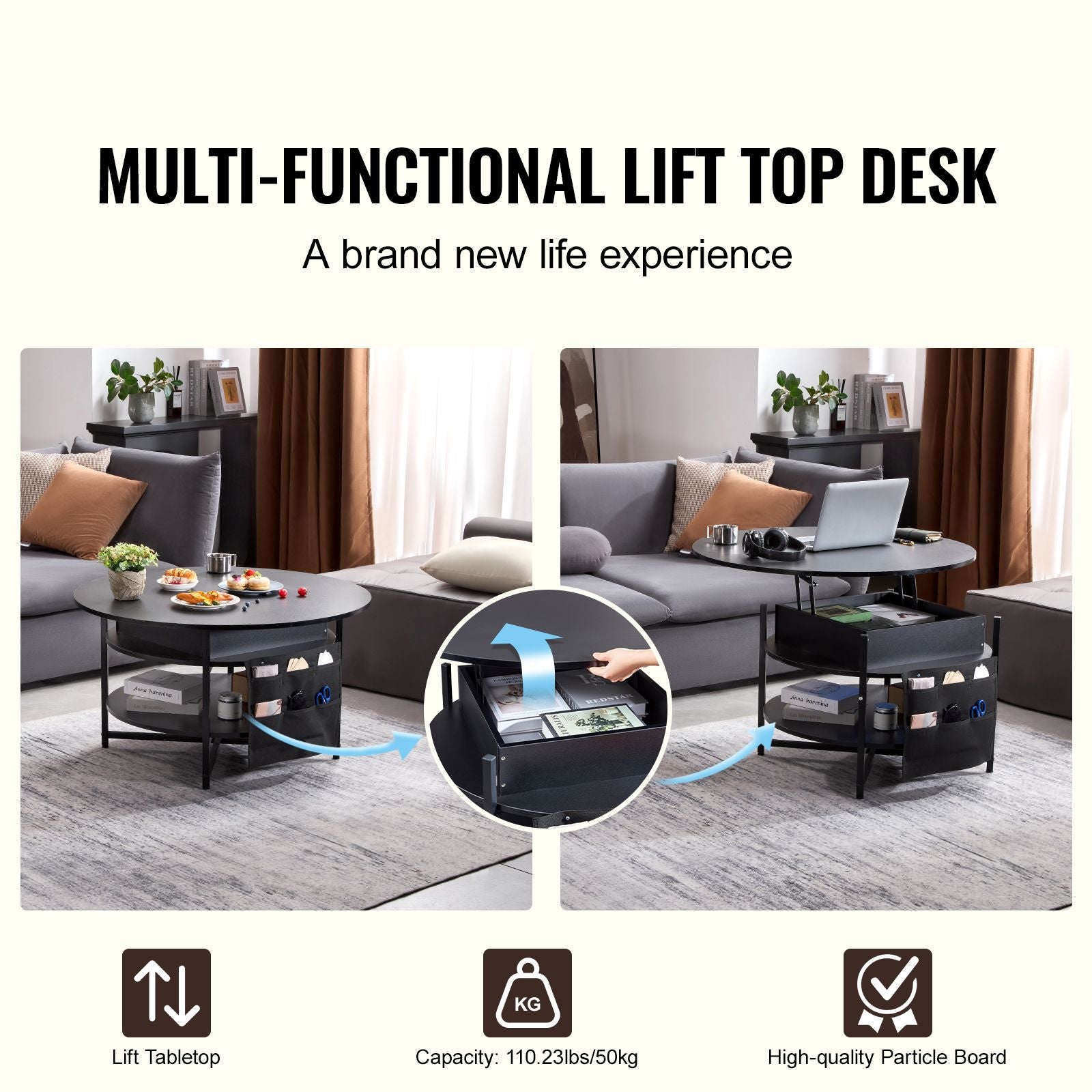 Lift Top Coffee Table 35.3