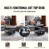 Lift Top Coffee Table 35.3" Round Coffee Table for Living Room Black
