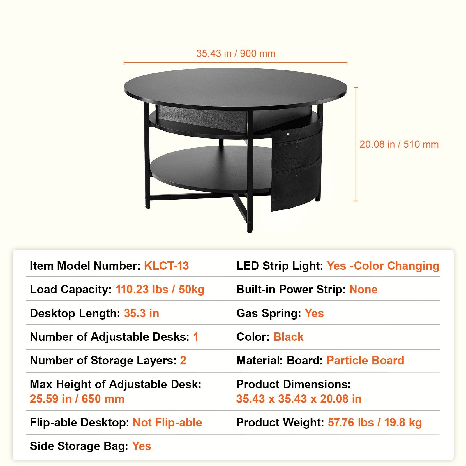 Lift Top Coffee Table 35.3