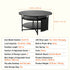 Lift Top Coffee Table 35.3" Round Coffee Table for Living Room Black