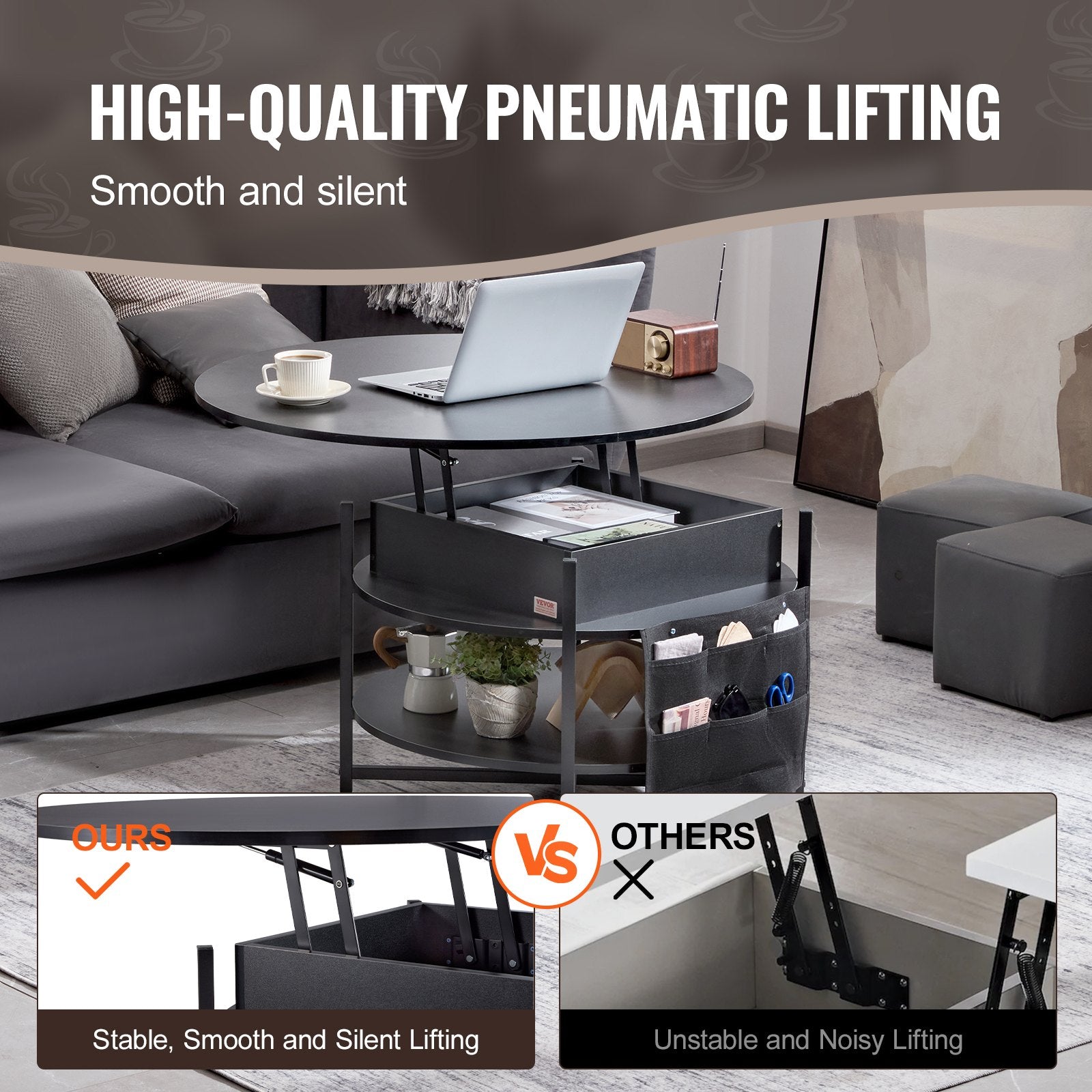 VEVOR Lift Top Coffee Table 35.3