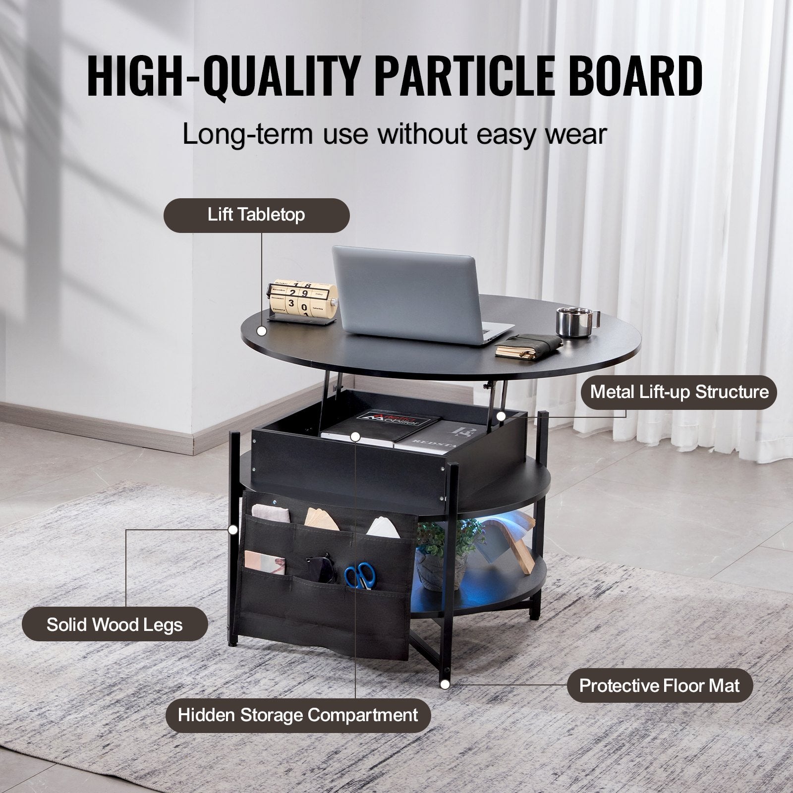 VEVOR Lift Top Coffee Table 35.3