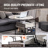 Lift Top Round Coffee Table 35.3in White with Hidden Storage Compartment