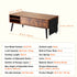 Lift Top Coffee Table 39.4 in Rectangle Coffee Table for Living Room Brown