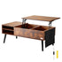 VEVOR Lift Top Coffee Table 39.4 in Rectangle Coffee Table for Living Room Brown