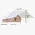 3-5 Person Inflatable Camping Tent 4 Season Oxford Air Tent with Canopy