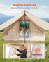 Inflatable Tents for Camping, 3-5 Person Easy Setup Blow up Tent with Hand Pump, 300D Oxford 4 Season Glamping Tent with Canopy, Stove Jack, 2 Doors & 2 Mesh Windows (Storage Bag Included)