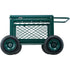Rolling Garden Cart with Seat, Metal Rolling Garden Work Seat with Wheels, Supports up to 181 kg, Heavy Duty Gardening Cart Scooter, Outdoor Wagon & Stool on Wheels for Lawn, Patio, Backyard