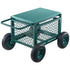 Rolling Garden Cart with Seat, Metal Rolling Garden Work Seat with Wheels, Supports up to 181 kg, Heavy Duty Gardening Cart Scooter, Outdoor Wagon & Stool on Wheels for Lawn, Patio, Backyard