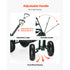 Rolling Garden Cart with Swivel Seat Wheels Extendable Handle Storage Box