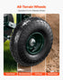 Rolling Garden Cart with Swivel Seat Wheels Extendable Handle Storage Box