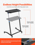 Mobile Cycling Desk Foldable Bike Trainer Fitness Desk with Lockable Wheel