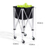 Foldable Tennis Ball Hopper Cart with Wheels Holds 150 Balls Aluminum Frame